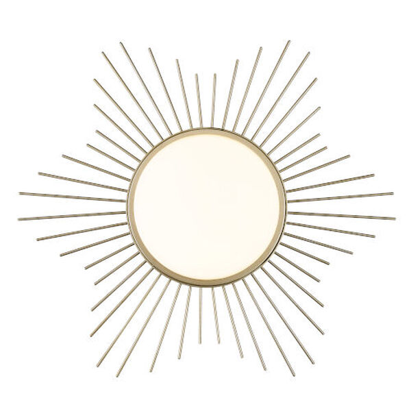 Kieran White Gold LED Flush Mount with Opal Glass Shade, image 5